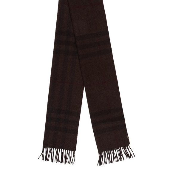 Burberry Accessories - Burberry Cashmere Classic Check Scarf Dark Brown